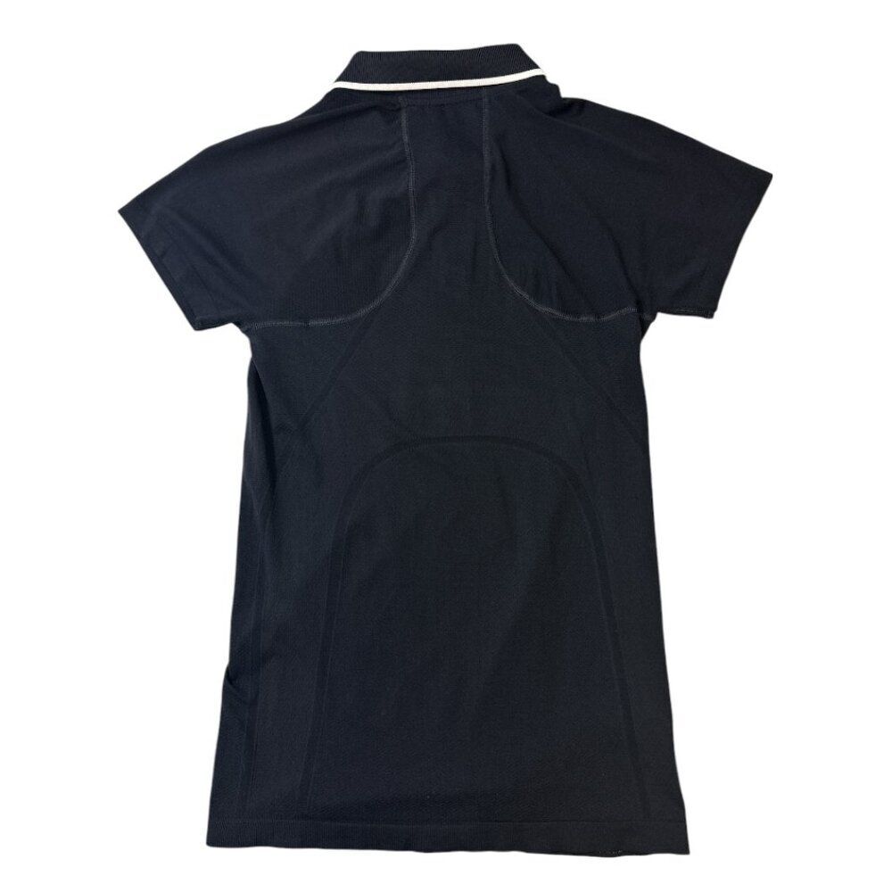 Athleta Momentum Polo Tee Seamless Black Sz S NWOT - Picture 3 of 12
